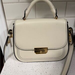 Marc Jacobs Ivory Crossbody Bag with Gold Accents